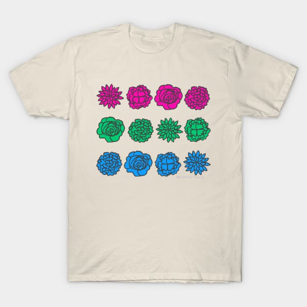 Polysexual Flower Flag T-Shirt by SpectacledPeach